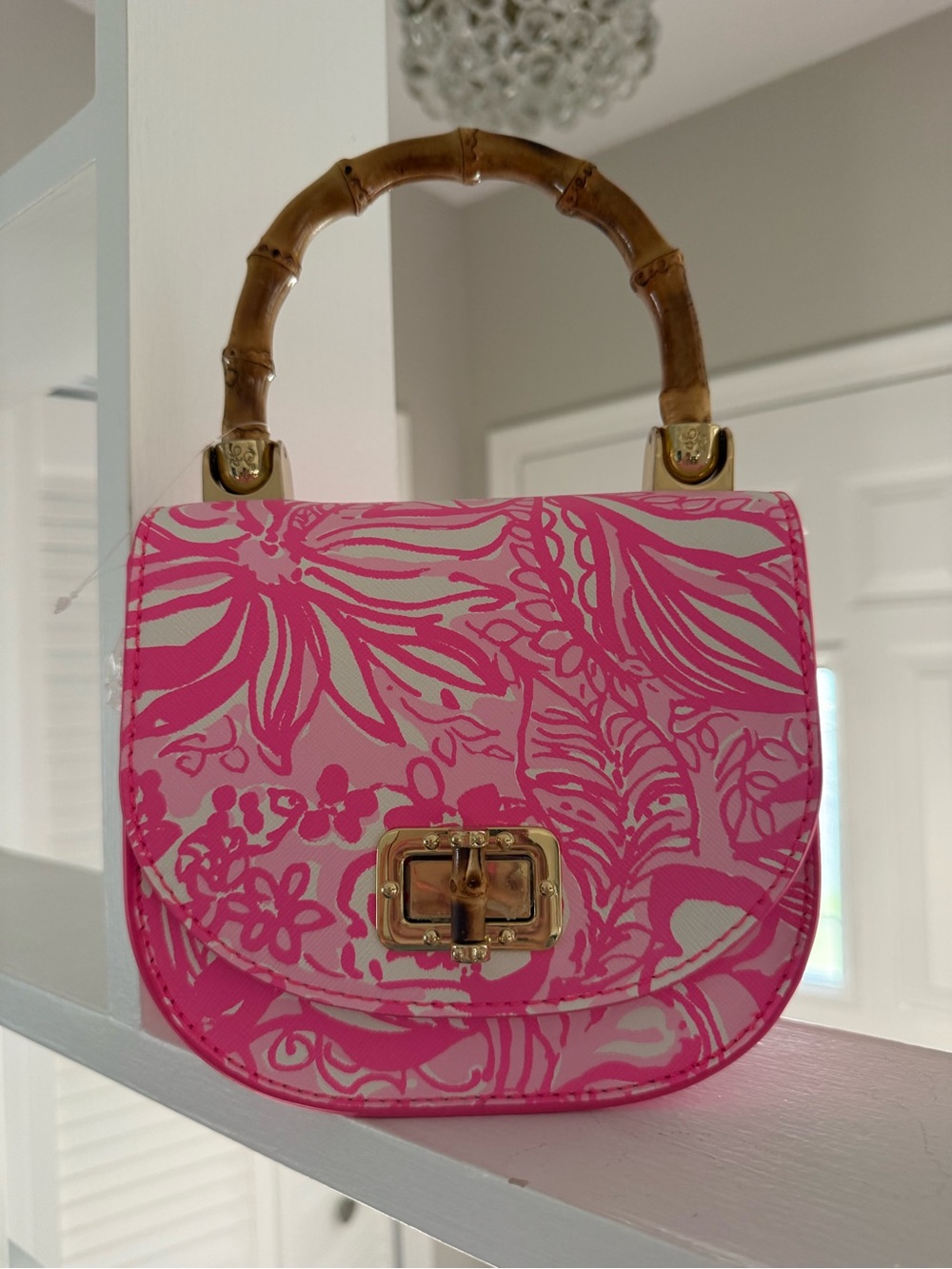 Lilly Pulitzer Leilani Bamboo-Handle Crossbody Bag